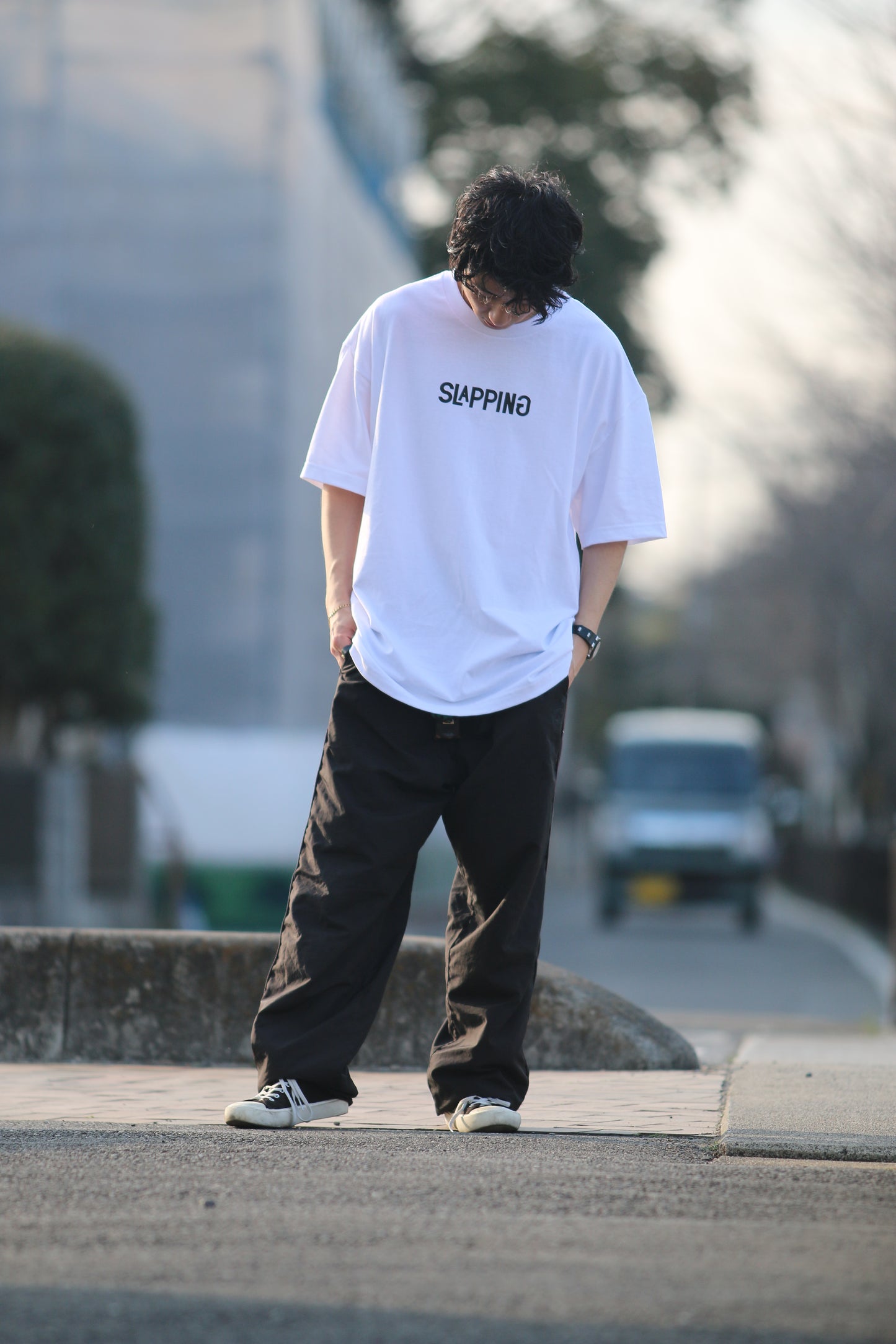 SLAPPING ORIGINAL T-SHIRT「What?」